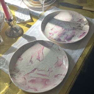 Sascha Brastoff “Surf Ballet” Dinner Plates, set of 2